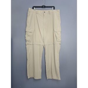 Under Armour Convertible Hiking‎ Pants Mens 40x30 Beige Zip Off Cargo Ripstop